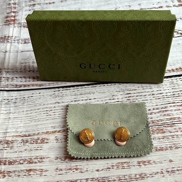 GUCCI 1992 Made in Italy vintage clip on earrings RARE GUCCI Great for Holiday! - Picture 7 of 8